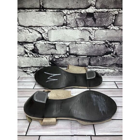 Munro American Taupe Shimmer Leather Strap  Casual Heels Women’s Sz 8.5M US/39EU - Picture 8 of 16